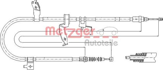 Metzger 17.0586 - Жило, ръчна спирачка vvparts.bg