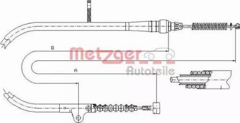 Metzger 17.0202 - Жило, ръчна спирачка vvparts.bg