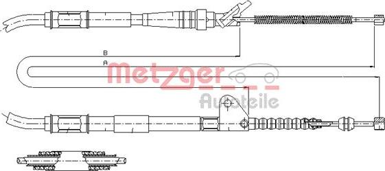 Metzger 17.1468 - Жило, ръчна спирачка vvparts.bg