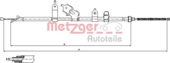 Metzger 17.1081 - Жило, ръчна спирачка vvparts.bg