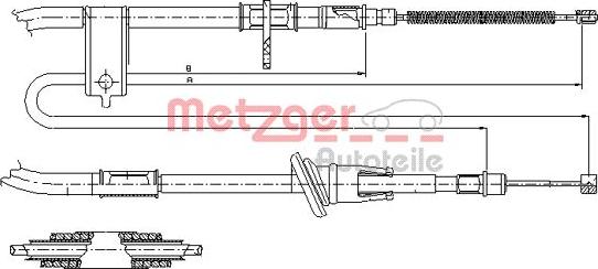 Metzger 17.2519 - Жило, ръчна спирачка vvparts.bg