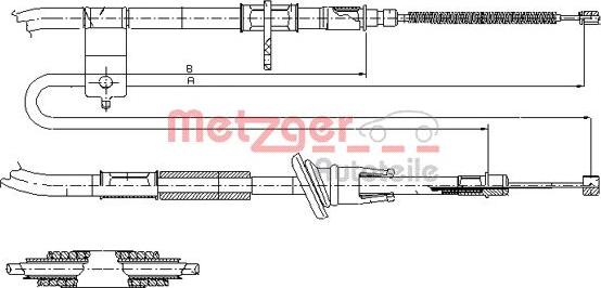 Metzger 17.2511 - Жило, ръчна спирачка vvparts.bg