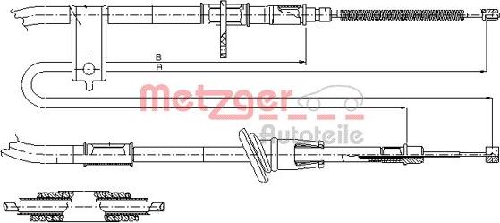 Metzger 17.2512 - Жило, ръчна спирачка vvparts.bg