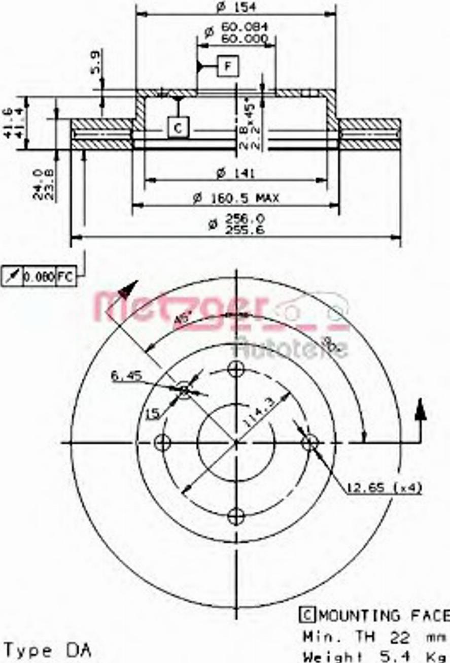 Metzger 24906 - Спирачен диск vvparts.bg