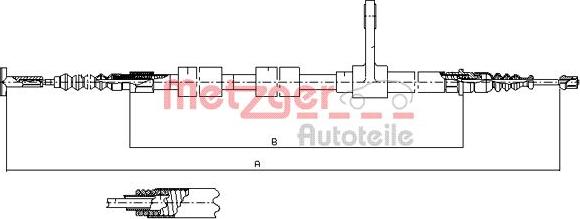 Metzger 251.31 - Жило, ръчна спирачка vvparts.bg