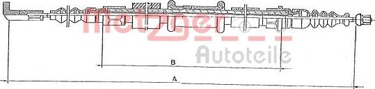 Metzger 251.25 - Жило, ръчна спирачка vvparts.bg