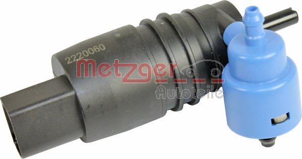 Metzger 2220060 - Водна помпа за миещо устр., почистване на стъклата vvparts.bg