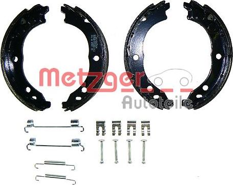 Metzger KR 947 - Комплект спирачна челюст, ръчна спирачка vvparts.bg