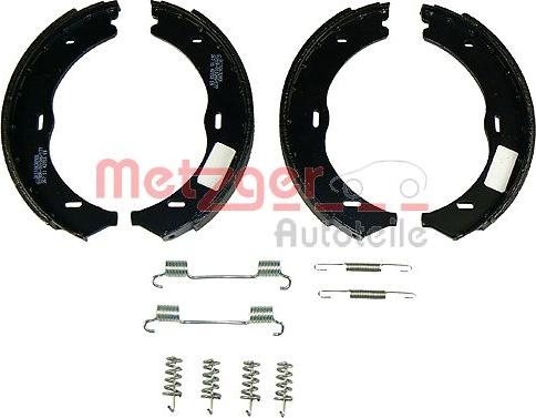 Metzger KR 989 - Комплект спирачна челюст, ръчна спирачка vvparts.bg