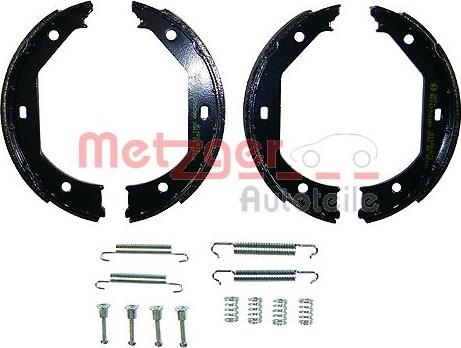 Metzger KR 267 - Комплект спирачна челюст, ръчна спирачка vvparts.bg