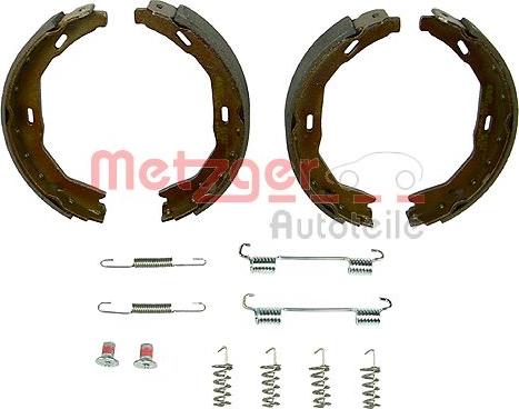 Metzger KR 214 - Комплект спирачна челюст, ръчна спирачка vvparts.bg