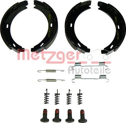 Metzger KR 216 - Комплект спирачна челюст, ръчна спирачка vvparts.bg