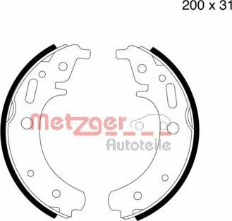 Metzger MG 999 - Комплект спирачна челюст vvparts.bg