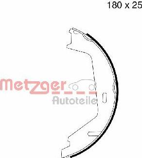 Metzger MG 998 - Комплект спирачна челюст, ръчна спирачка vvparts.bg