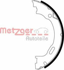 Metzger MG 954 - Комплект спирачна челюст, ръчна спирачка vvparts.bg