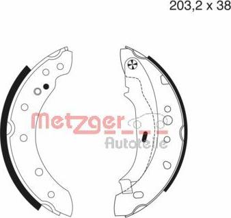 Metzger MG 984 - Комплект спирачна челюст vvparts.bg