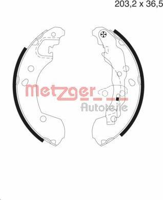 Metzger MG 985 - Комплект спирачна челюст vvparts.bg