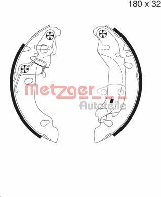 Metzger MG 980 - Комплект спирачна челюст vvparts.bg