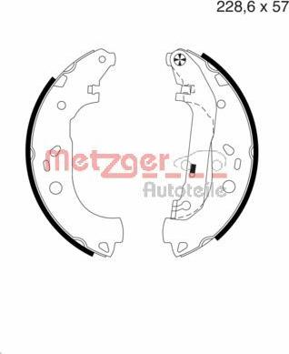 Metzger MG 983 - Комплект спирачна челюст vvparts.bg