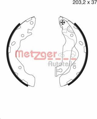 Metzger MG 987 - Комплект спирачна челюст vvparts.bg