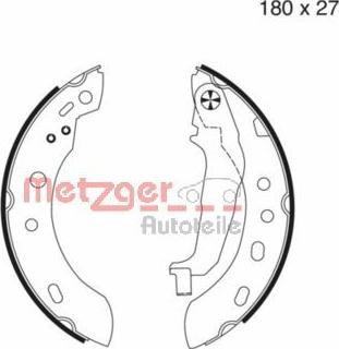 Metzger MG 977 - Комплект спирачна челюст vvparts.bg