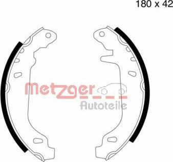 Metzger MG 424 - Комплект спирачна челюст vvparts.bg