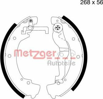 Metzger MG 548 - Комплект спирачна челюст vvparts.bg