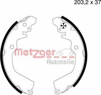 Metzger MG 569 - Комплект спирачна челюст vvparts.bg