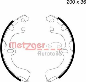 Metzger MG 505 - Комплект спирачна челюст vvparts.bg