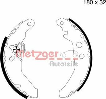 Metzger MG 501 - Комплект спирачна челюст vvparts.bg