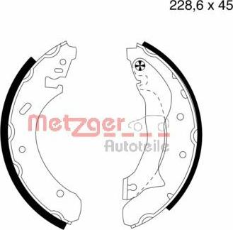 Metzger MG 581 - Комплект спирачна челюст vvparts.bg