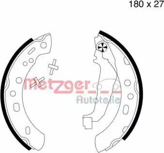 Metzger MG 582 - Комплект спирачна челюст vvparts.bg