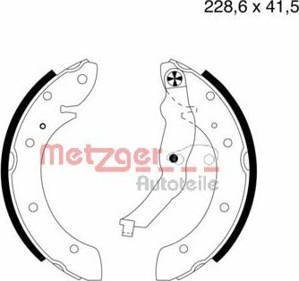 Metzger MG 579 - Комплект спирачна челюст vvparts.bg