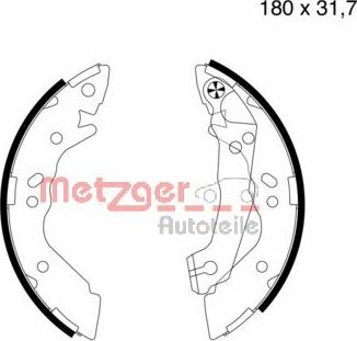 Metzger MG 575 - Комплект спирачна челюст vvparts.bg