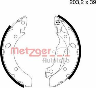 Metzger MG 576 - Комплект спирачна челюст vvparts.bg