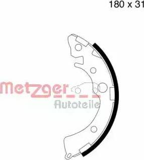 Metzger MG 657 - Комплект спирачна челюст vvparts.bg