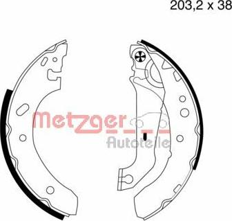 Metzger MG 639 - Комплект спирачна челюст vvparts.bg