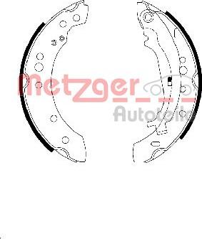 Metzger MG 108 - Комплект спирачна челюст vvparts.bg