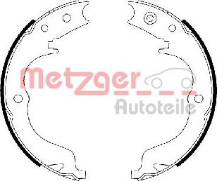 Metzger MG 110 - Комплект спирачна челюст, ръчна спирачка vvparts.bg