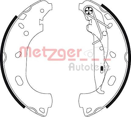 Metzger MG 129 - Комплект спирачна челюст vvparts.bg