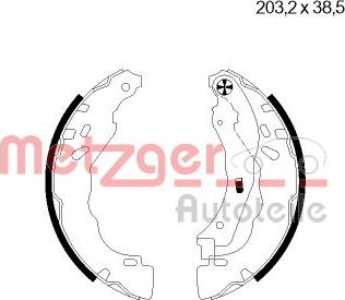 Metzger MG 124 - Комплект спирачна челюст vvparts.bg