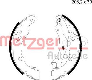 Metzger MG 125 - Комплект спирачна челюст vvparts.bg