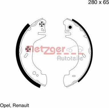 Metzger MG 807 - Комплект спирачна челюст vvparts.bg