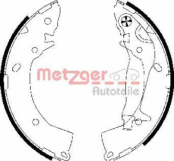 Metzger MG 818 - Комплект спирачна челюст vvparts.bg