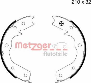 Metzger MG 817 - Комплект спирачна челюст, ръчна спирачка vvparts.bg