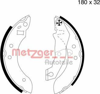 Metzger MG 364 - Комплект спирачна челюст vvparts.bg