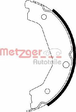 Metzger MG 206 - Комплект спирачна челюст, ръчна спирачка vvparts.bg