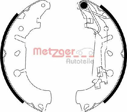 Metzger MG 201 - Комплект спирачна челюст vvparts.bg
