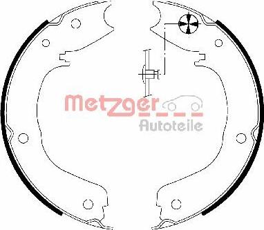 Metzger MG 203 - Комплект спирачна челюст, ръчна спирачка vvparts.bg