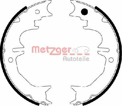 Metzger MG 207 - Комплект спирачна челюст, ръчна спирачка vvparts.bg